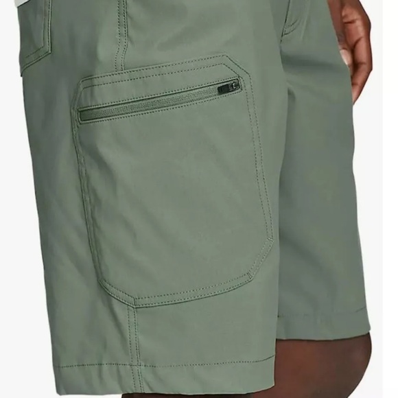 EDDIE BAUER Men's Rainier Shorts Active Fit Mineral Green Size 32 - Picture 2 of 10